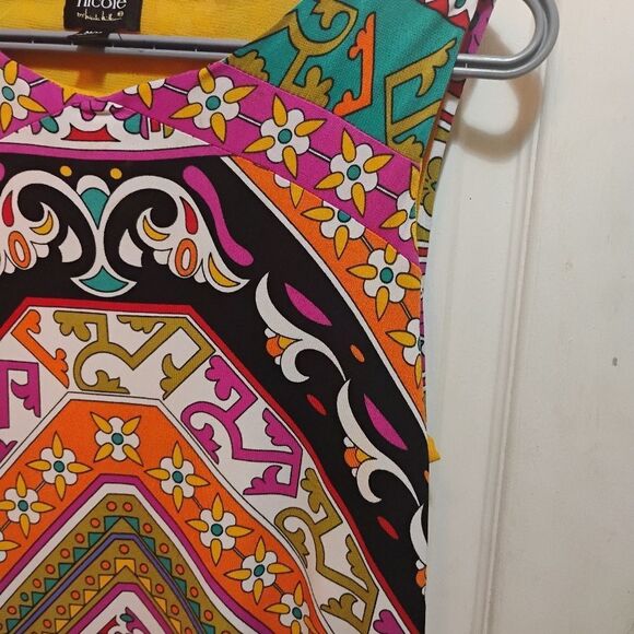 Nicole by Nicole Miller Vibrant Multicolor Midi Dress - Picture 2 of 11